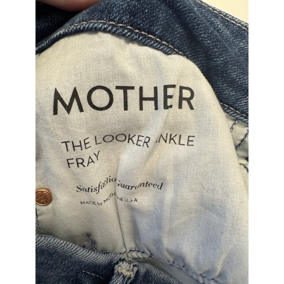 Mother Denim The Looker Ankle Fray Jeans,  As Seen On Martha Hunt Size 25 - Picture 6 of 8